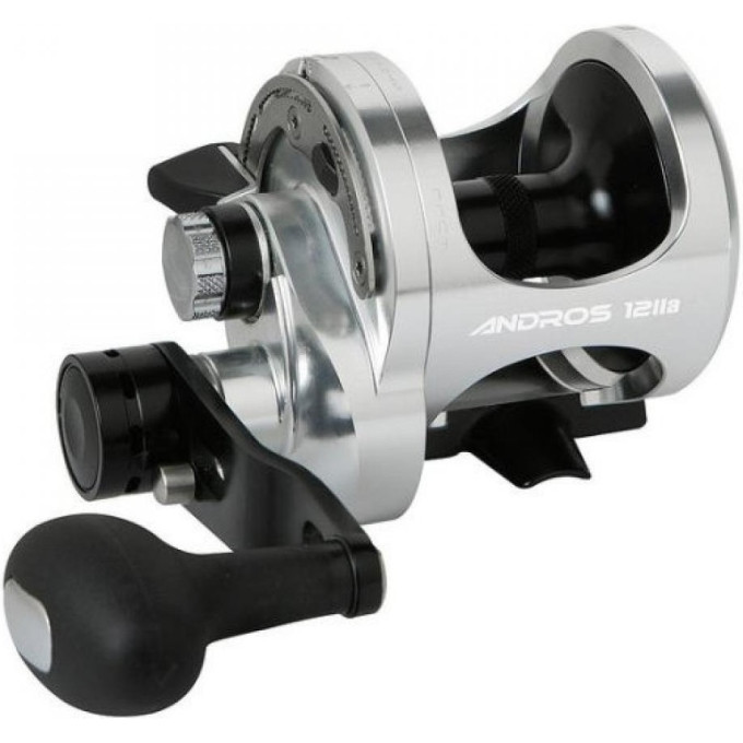 Катушка OKUMA Andros 5A 2 Speed, 6 подшипников, серебро/чёрный