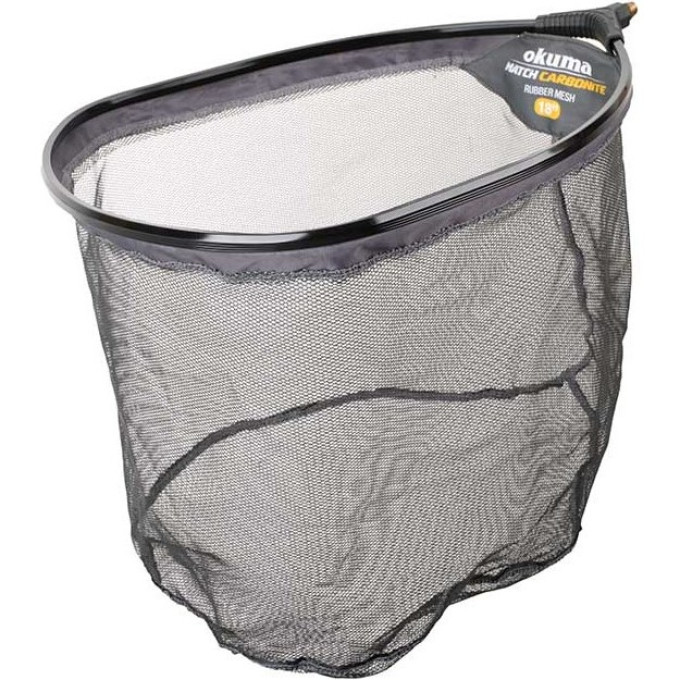 Подсачек OKUMA Match Carbonite Net, каучуковая сетка 3 мм, 18''